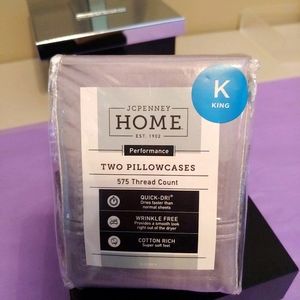 JCPenney Home-Set King Pillowcases-Weathered Grey
